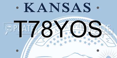 T78YOS Kansas License Plate