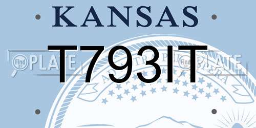 T793IT Kansas License Plate