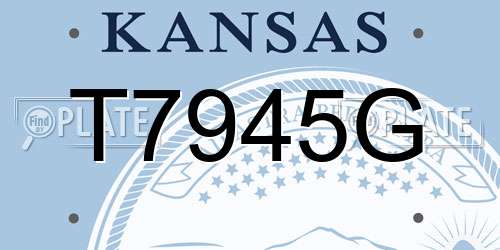 T7945G Kansas License Plate