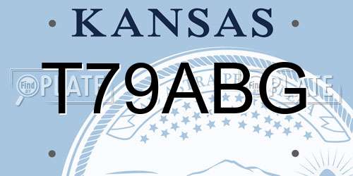 T79ABG Kansas License Plate