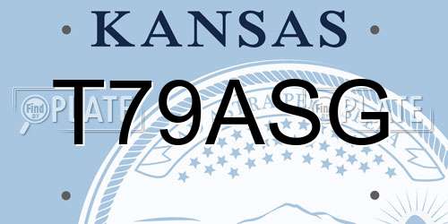 T79ASG Kansas License Plate