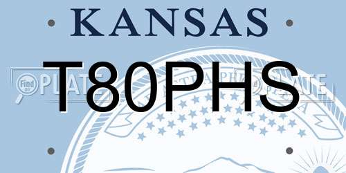 T80PHS Kansas License Plate