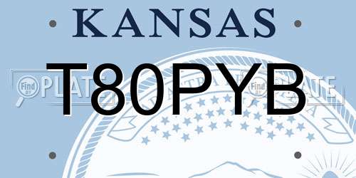 T80PYB Kansas License Plate