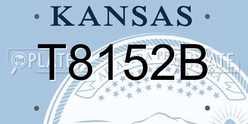 T8152B Kansas License Plate