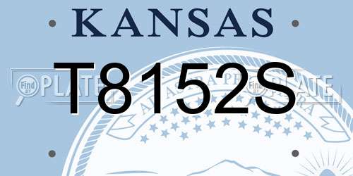T8152S Kansas License Plate