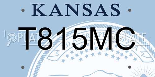 T815MC Kansas License Plate