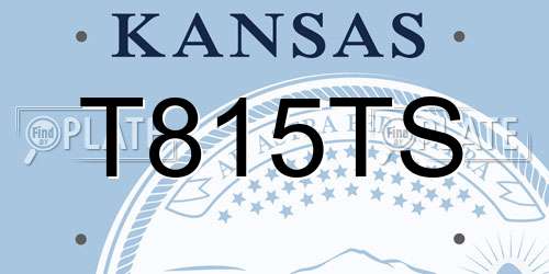 T815TS Kansas License Plate