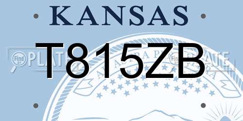 T815ZB Kansas License Plate