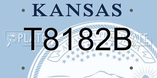 T8182B Kansas License Plate