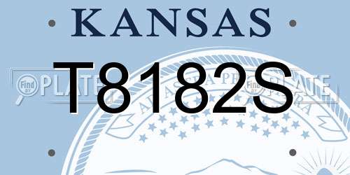T8182S Kansas License Plate