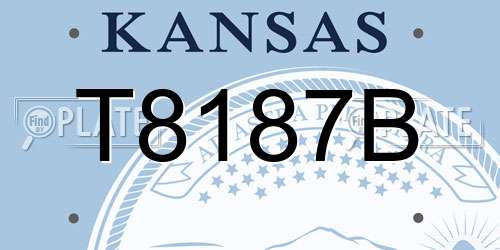 T8187B Kansas License Plate