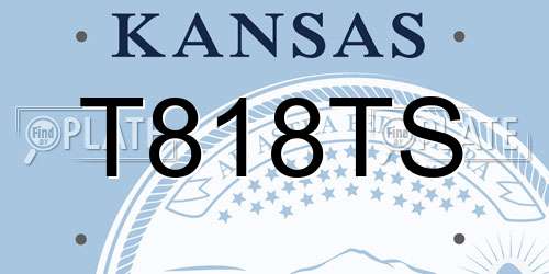T818TS Kansas License Plate