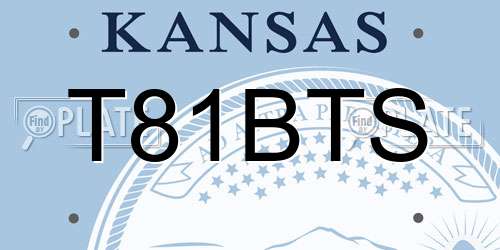 T81BTS Kansas License Plate