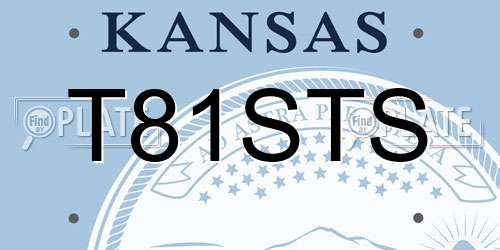 T81STS Kansas License Plate