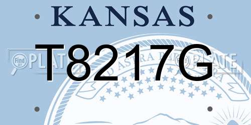 T8217G Kansas License Plate