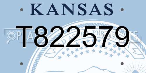 T822579 Kansas License Plate