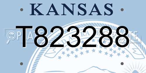 T823288 Kansas License Plate