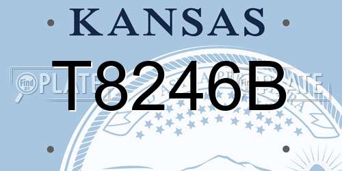 T8246B Kansas License Plate