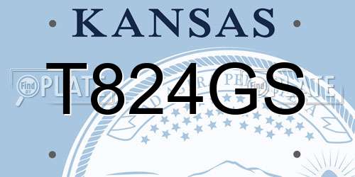 T824GS Kansas License Plate