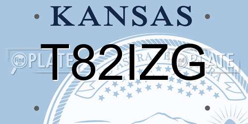 T82IZG Kansas License Plate