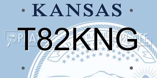 T82KNG Kansas License Plate