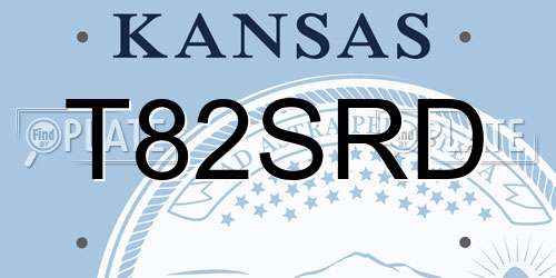 T82SRD Kansas License Plate