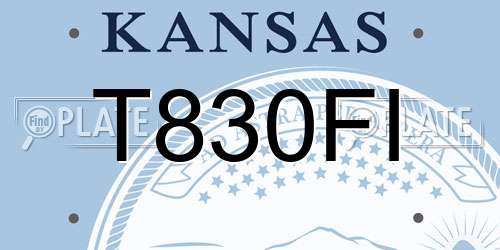 T830FI Kansas License Plate