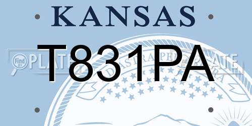 T831PA Kansas License Plate