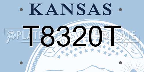 T8320T Kansas License Plate
