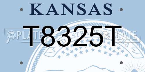 T8325T Kansas License Plate