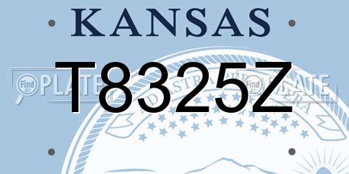 T8325Z Kansas License Plate