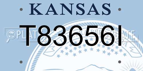 T83656I Kansas License Plate
