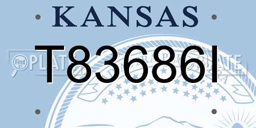 T83686I Kansas License Plate