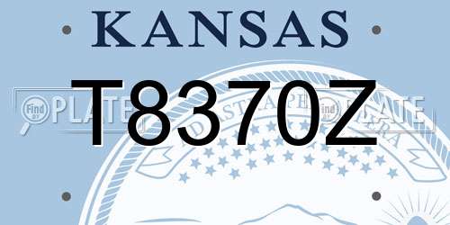 T8370Z Kansas License Plate