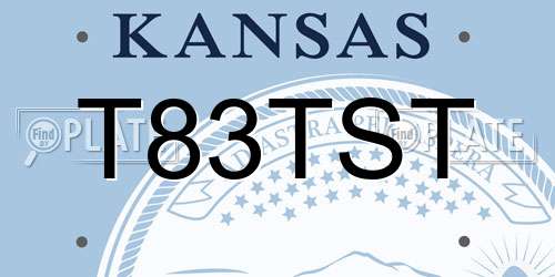 T83TST Kansas License Plate