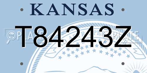 T84243Z Kansas License Plate