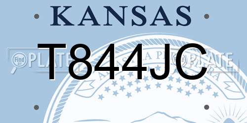 T844JC Kansas License Plate