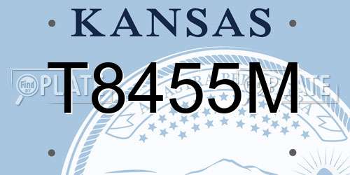 T8455M Kansas License Plate