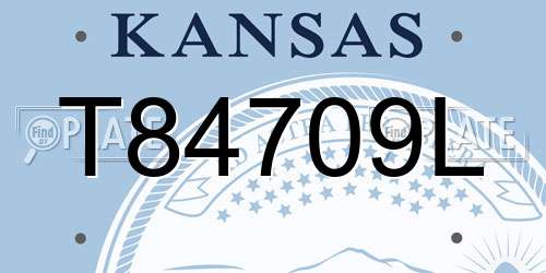 T84709L Kansas License Plate