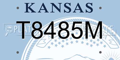 T8485M Kansas License Plate