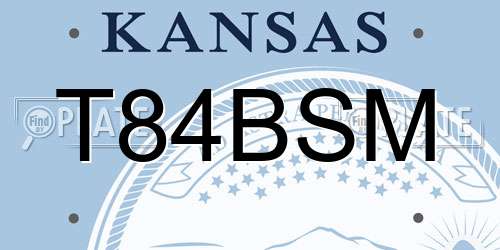 T84BSM Kansas License Plate