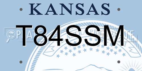 T84SSM Kansas License Plate