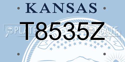 T8535Z Kansas License Plate