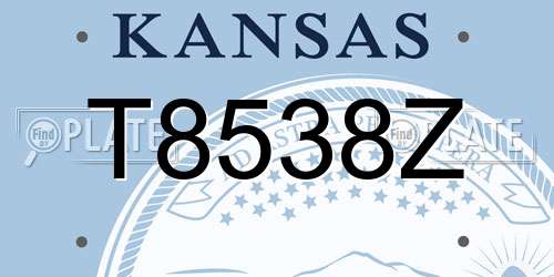 T8538Z Kansas License Plate