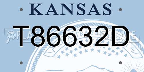 T86632D Kansas License Plate