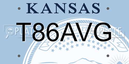 T86AVG Kansas License Plate