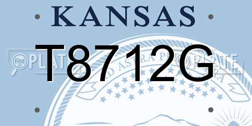 T8712G Kansas License Plate