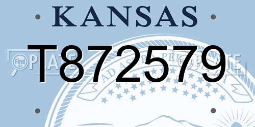 T872579 Kansas License Plate