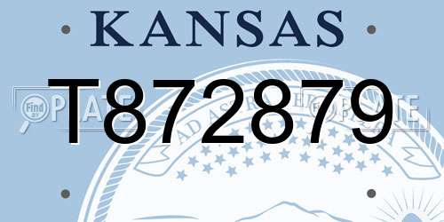 T872879 Kansas License Plate