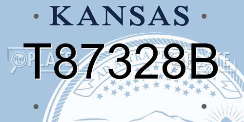 T87328B Kansas License Plate